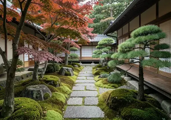 京都の茶室庭園